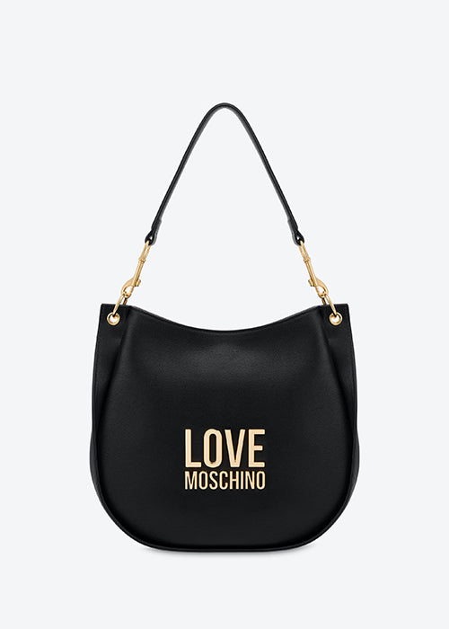 Borsa a Spalla Gold Metal Logo -Love Moschino-