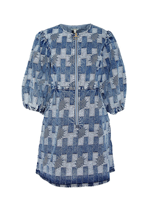 Mini abito in denim patchwork Bowhill -Barbour-