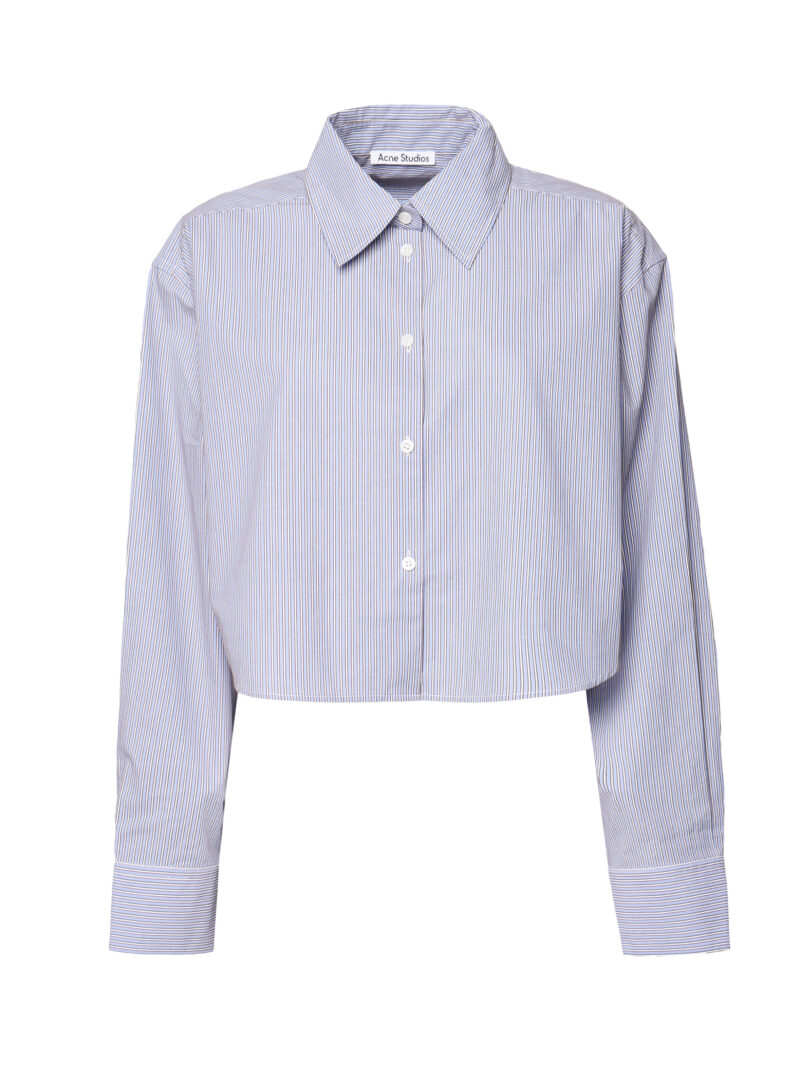ACNE STUDIOS - CAMICIA CROP A RIGHE