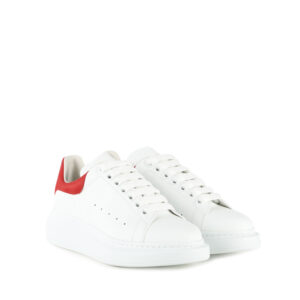 ALEXANDER MCQUEEN - SNEAKERS OVERSIZE IN PELLE CON TALLONCINO A CONTRASTO