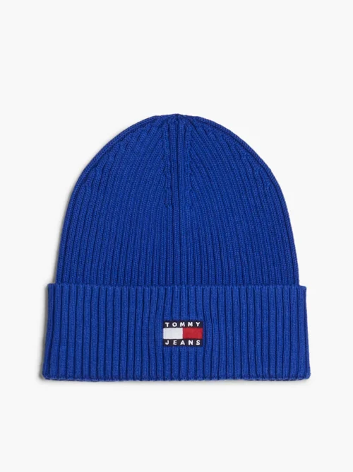 TOMMY HILFIGER - Berretto Heritage a coste con distintivo