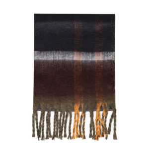 BARBOUR - SCIARPA CON FRANGE IN LANA