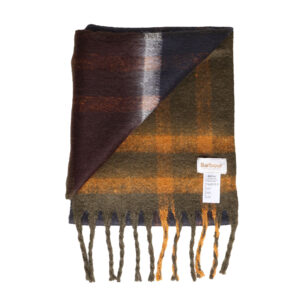 BARBOUR - SCIARPA CON FRANGE IN LANA