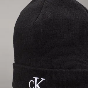 CALVIN KLEIN - Berretto in maglia con Logo ricamato