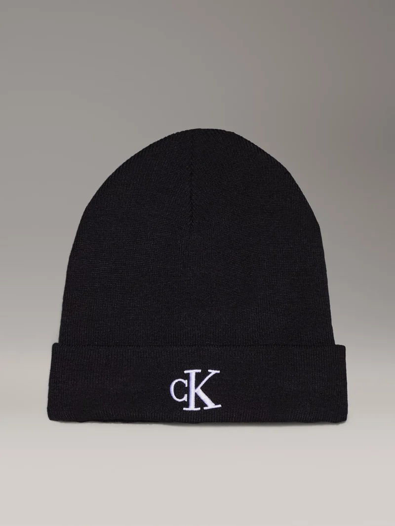 CALVIN KLEIN - Berretto in maglia con Logo ricamato