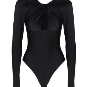 COPERNI - BODY CON ARRICCIATURA E SCOLLO AMPIO