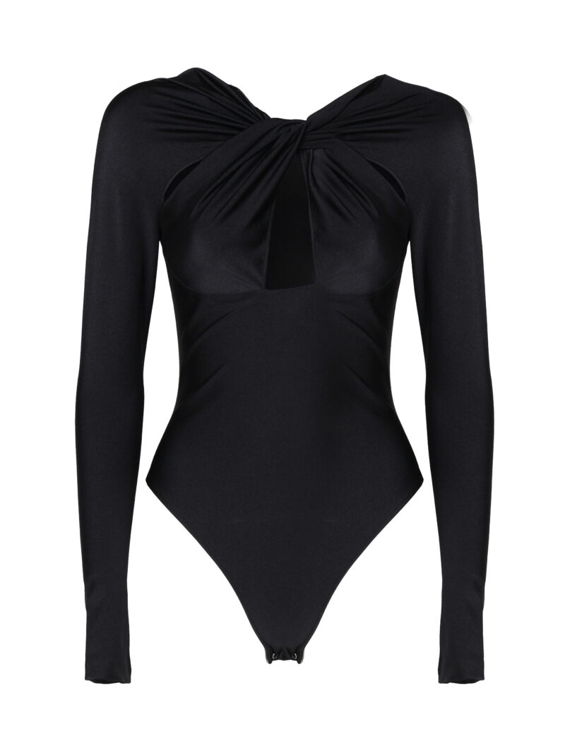 COPERNI - BODY CON ARRICCIATURA E SCOLLO AMPIO