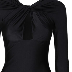 COPERNI - BODY CON ARRICCIATURA E SCOLLO AMPIO