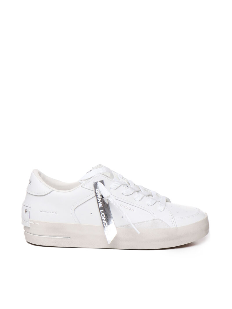 CRIME LONDON - SNEAKERS IN PELLE - BIANCO