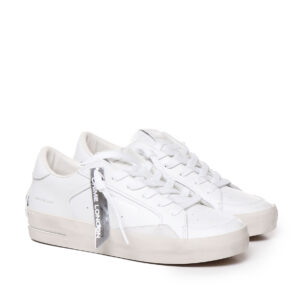 CRIME LONDON - SNEAKERS IN PELLE - BIANCO