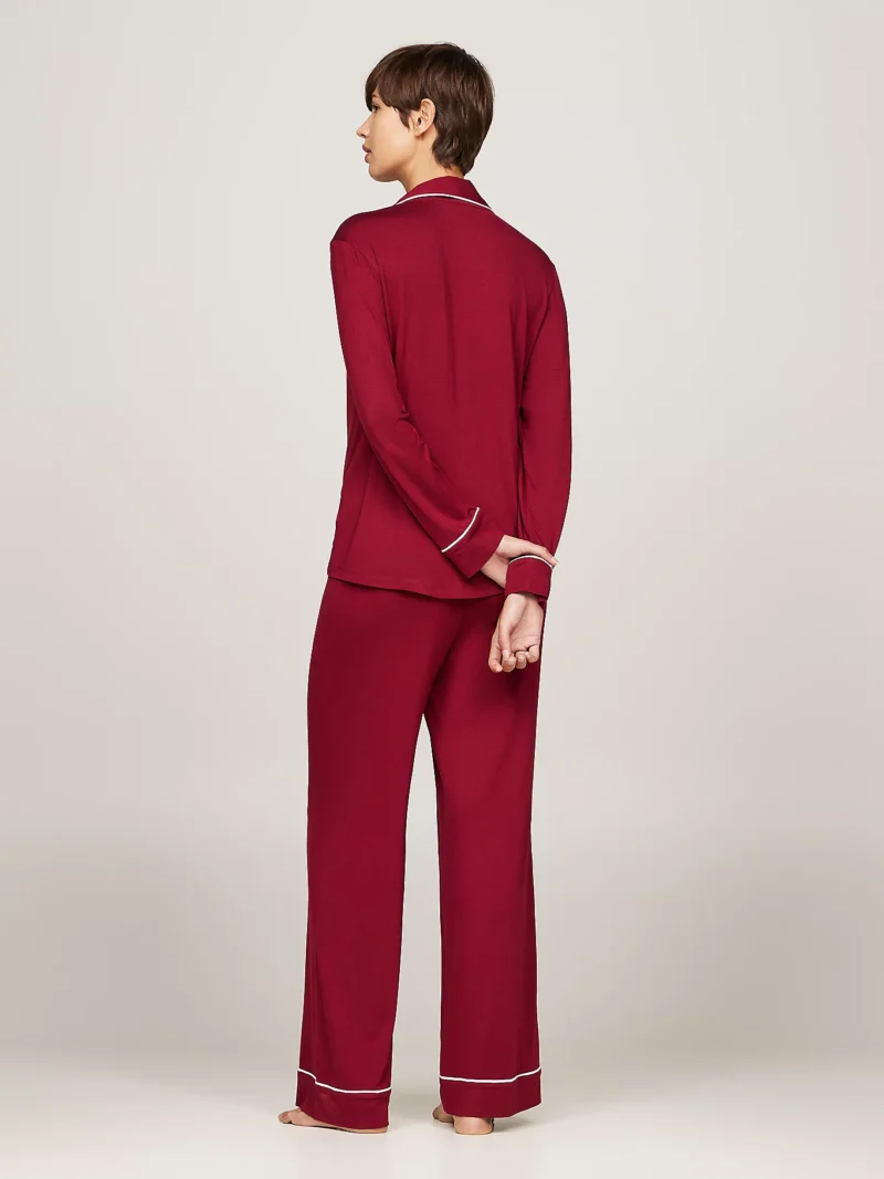 TOMMY HILFIGER - Completo pigiama in microfibra con camicia