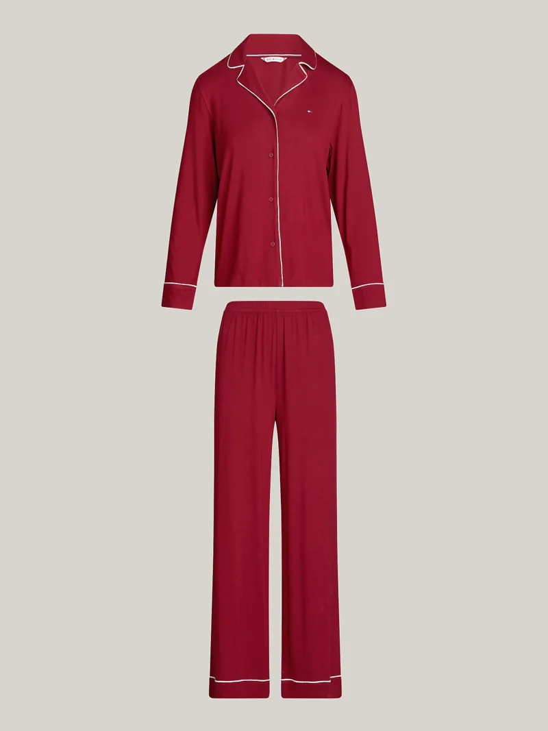TOMMY HILFIGER - Completo pigiama in microfibra con camicia