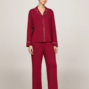 TOMMY HILFIGER - Completo pigiama in microfibra con camicia