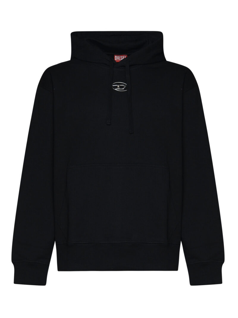 DIESEL - FELPA IN COTONE - NERO