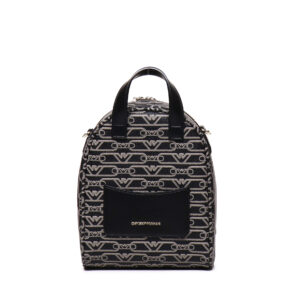 EMPORIO ARMANI - MINI BORSA ZAINO IN TESSUTO CON LOGO JACQUARD