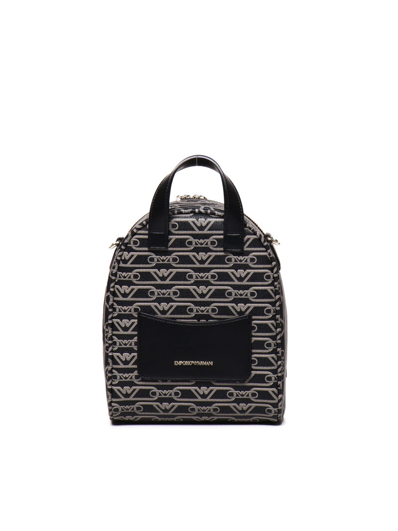 EMPORIO ARMANI - MINI BORSA ZAINO IN TESSUTO CON LOGO JACQUARD