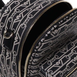 EMPORIO ARMANI - MINI BORSA ZAINO IN TESSUTO CON LOGO JACQUARD