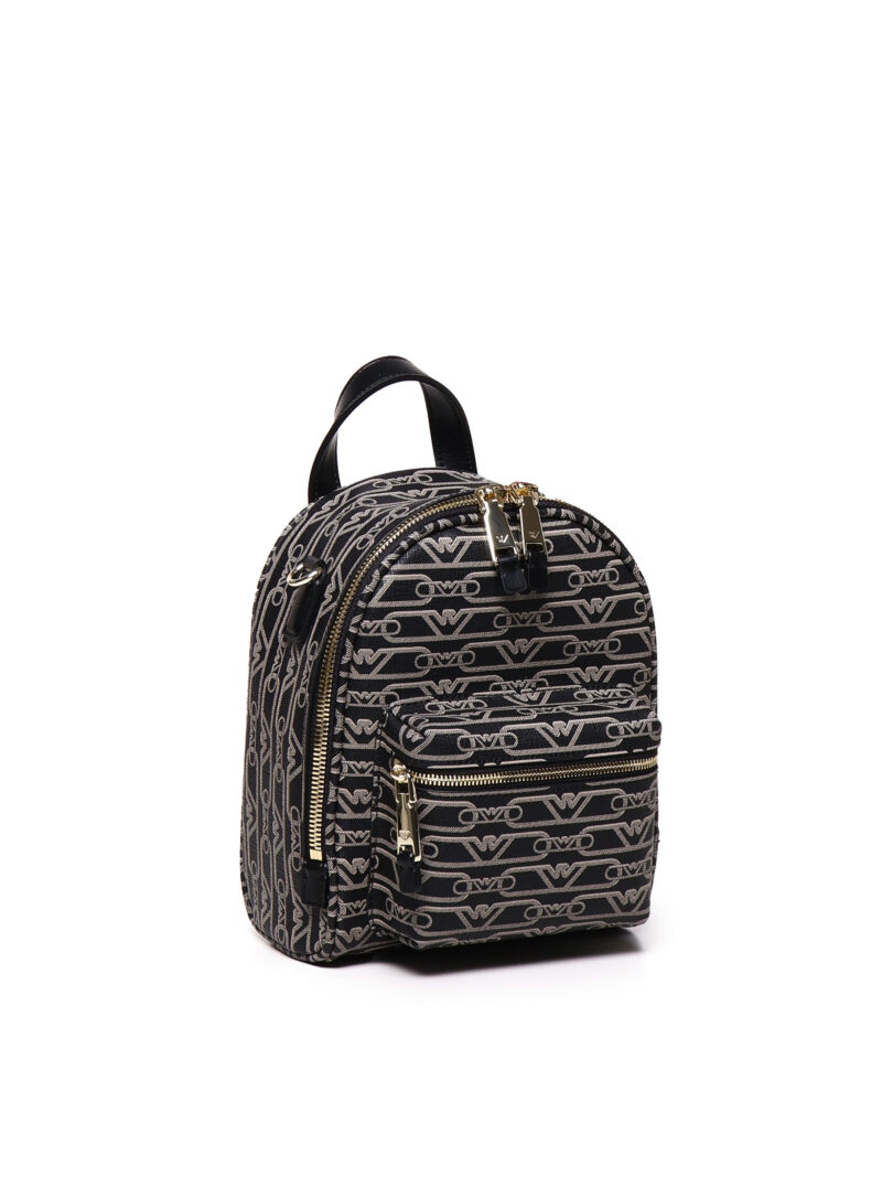 EMPORIO ARMANI - MINI BORSA ZAINO IN TESSUTO CON LOGO JACQUARD