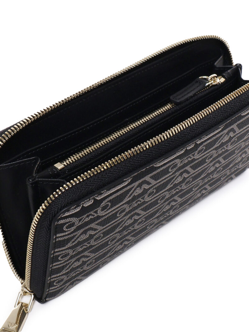 EMPORIO ARMANI - PORTAFOGLIO ZIP AROUND EAGLE ALL OVER