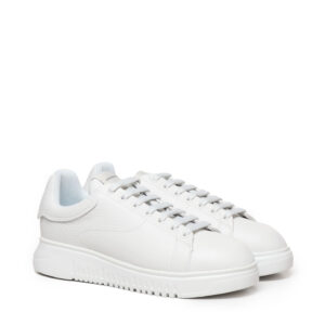 EMPORIO ARMANI - SNEAKERS IN PELLE BOTTALATA