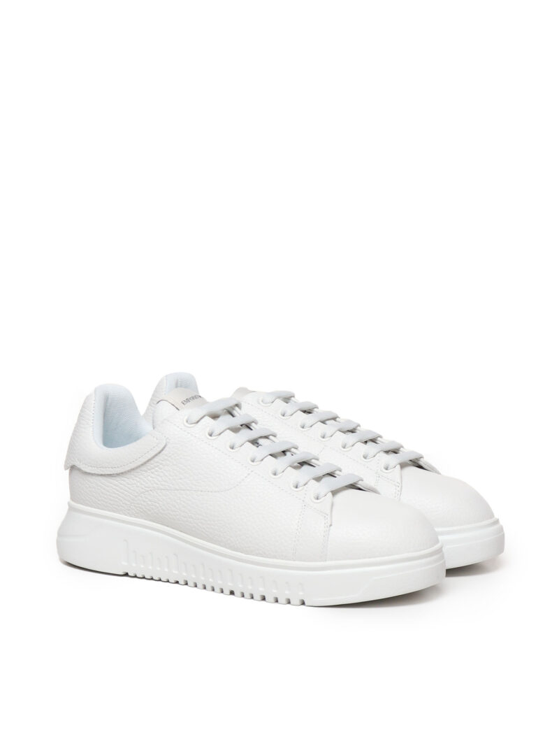 EMPORIO ARMANI - SNEAKERS IN PELLE BOTTALATA