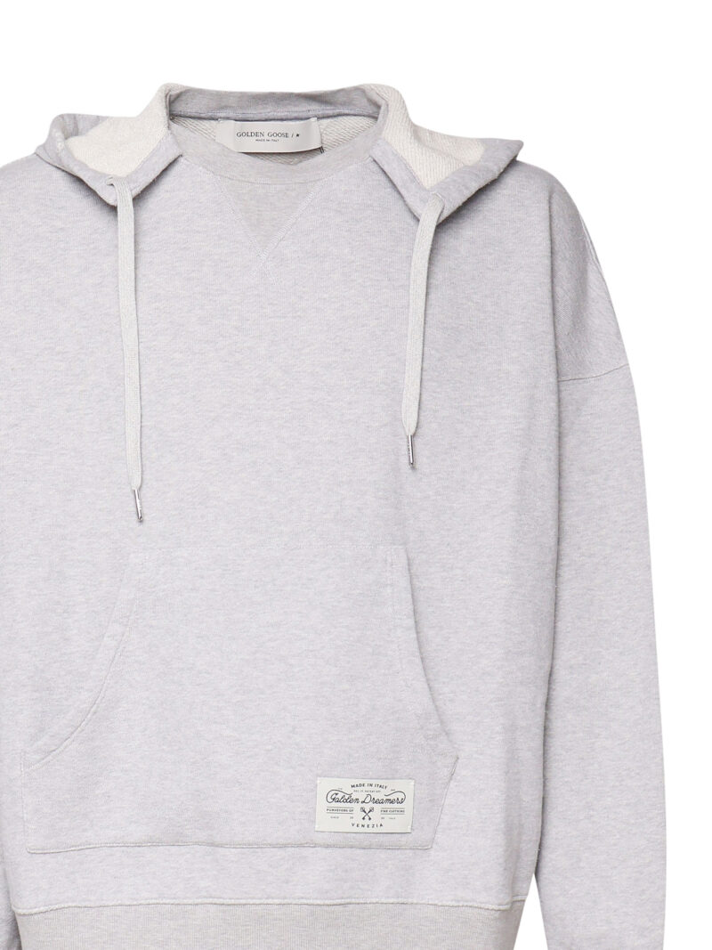 GOLDEN GOOSE FELPA IN COTONE CON CAPPUCCIO 3 GOLDEN GOOSE - FELPA IN COTONE CON CAPPUCCIO