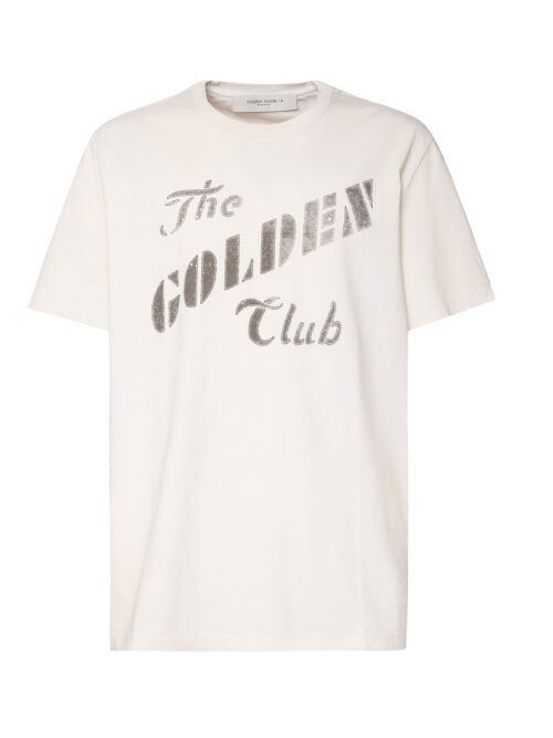 GOLDEN GOOSE  - T-SHIRT IN COTONE STAMPA EFFETTO VINTAGE