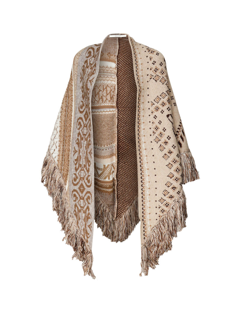 INSPIRED BY AKEP - MANTELLA IN LANA MERINOS CON FRANGE