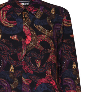 JUST CAVALLI - CAMICIA CON STAMPA MULTICOLOR