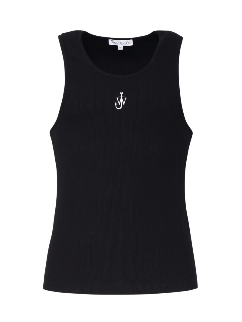 JW ANDERSON - CANOTTA CON LOGO ANCORA JWA RICAMATO