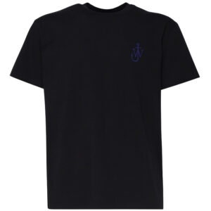 JW ANDERSON - T-SHIRT CON LOGO ANCHOR JWA E STAMPA SUL RETRO
