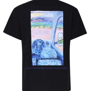 JW ANDERSON - T-SHIRT CON LOGO ANCHOR JWA E STAMPA SUL RETRO
