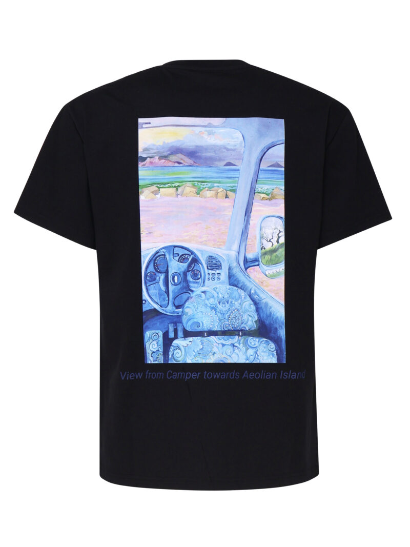 JW ANDERSON - T-SHIRT CON LOGO ANCHOR JWA E STAMPA SUL RETRO