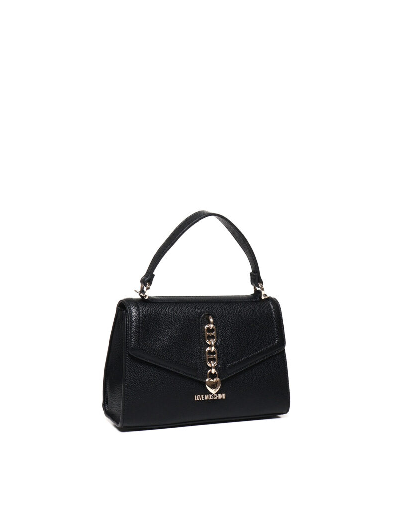 LOVE MOSCHINO - BORSA A MANO GOLD HEART CHAIN