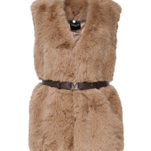 MARCIANO BY GUESS - GILET IN FAUX FUR CON CINTURA IN VITA