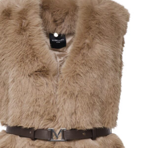 MARCIANO BY GUESS - GILET IN FAUX FUR CON CINTURA IN VITA