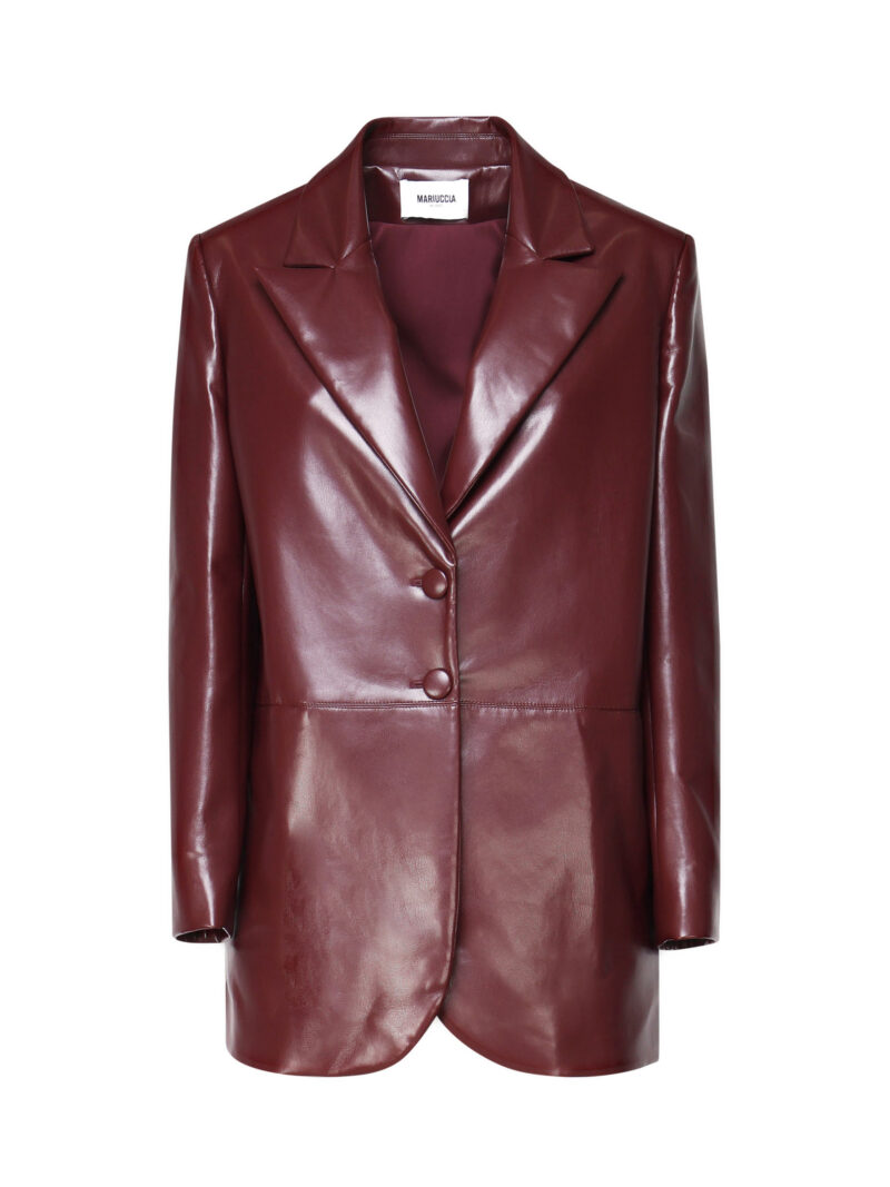 MARIUCCIA MILANO - GIACCA BLAZER IN ECOPELLE