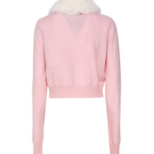 SPORTMAX CARDIGAN IN MAGLIA E PELLICCIA SPORT2 SPORTMAX - CARDIGAN IN MAGLIA E PELLICCIA SPORT