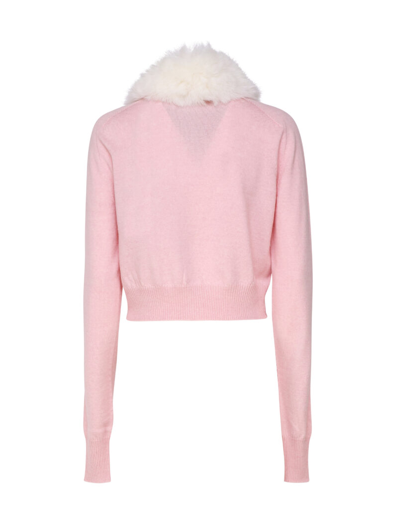 SPORTMAX CARDIGAN IN MAGLIA E PELLICCIA SPORT2 SPORTMAX - CARDIGAN IN MAGLIA E PELLICCIA SPORT