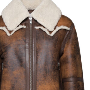 STAND STUDIO - GIACCA IN ECOPELLE E SHEARLING CON ZIP