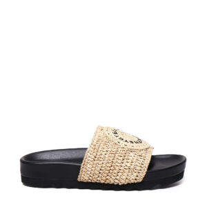 STELLA MCCARTNEY - SLIPPERS ELYSE IN GOMMA E RAFIA