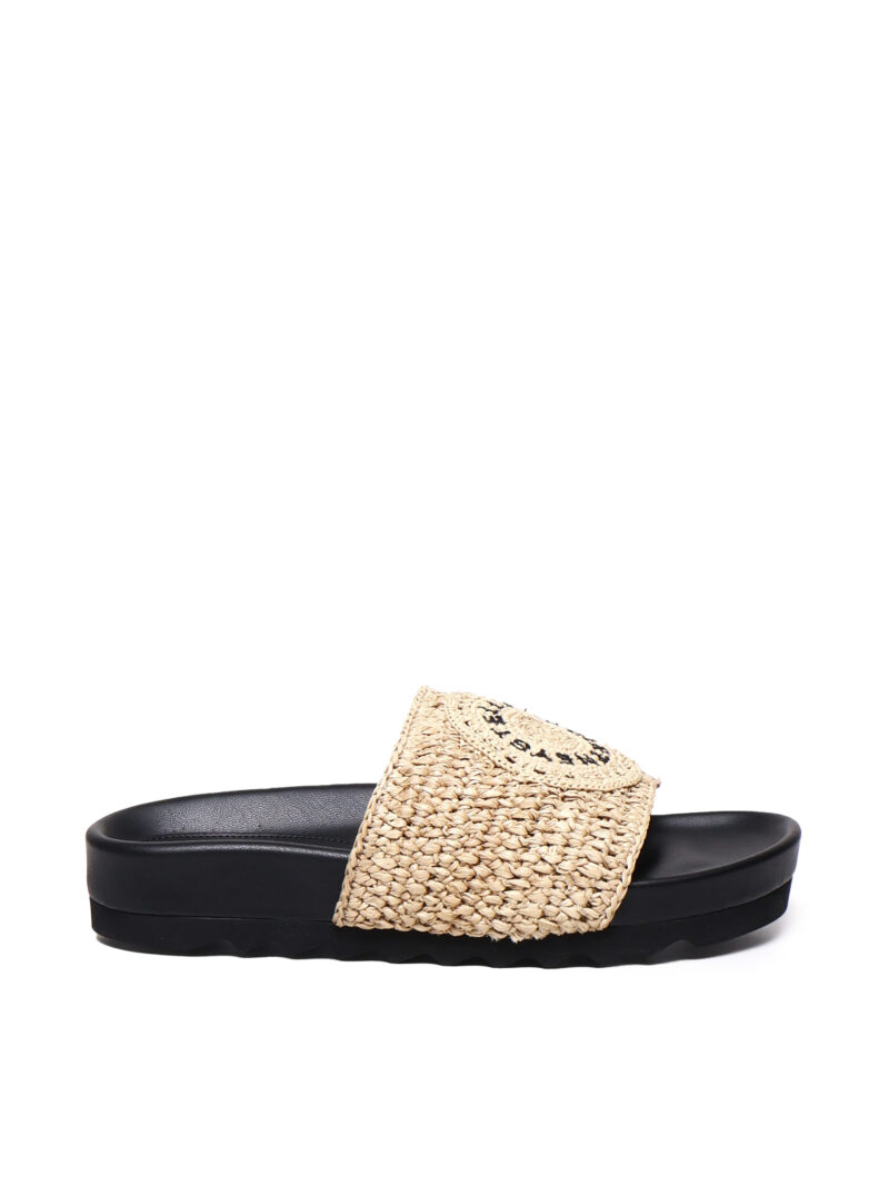STELLA MCCARTNEY - SLIPPERS ELYSE IN GOMMA E RAFIA