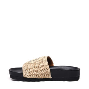 STELLA MCCARTNEY - SLIPPERS ELYSE IN GOMMA E RAFIA