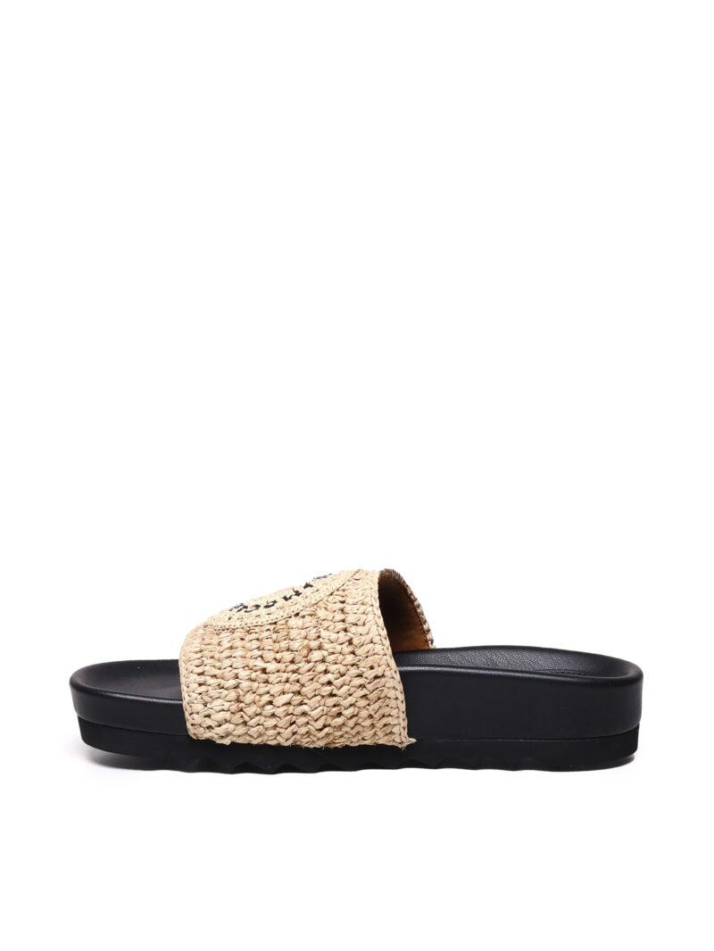 STELLA MCCARTNEY - SLIPPERS ELYSE IN GOMMA E RAFIA