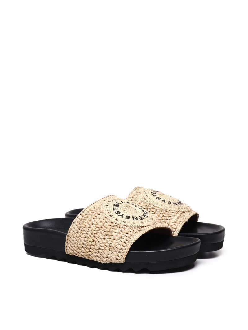 STELLA MCCARTNEY - SLIPPERS ELYSE IN GOMMA E RAFIA