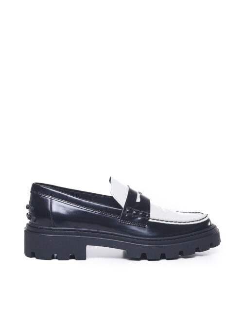 TOD'S - MOCASSINO IN PELLE BICOLOR