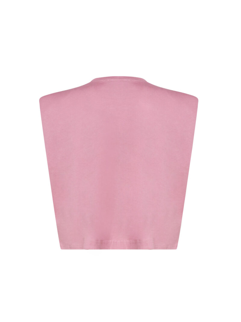 VERSACE JEANS COUTURE - T-SHIRT CORTA SMANICATA CON SPALLE IMBOTTITE E LOGO FRONTALE