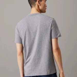 CALVIN KLEIN - T-shirt con monogramma - Grigio
