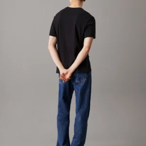 CALVIN KLEIN - T-shirt con monogramma - Nero