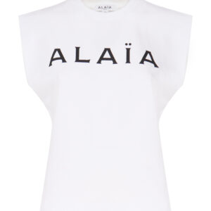 ALAIA T-SHIRT BIANCA CON LOGO1 ALAIA - T-SHIRT BIANCA CON LOGO